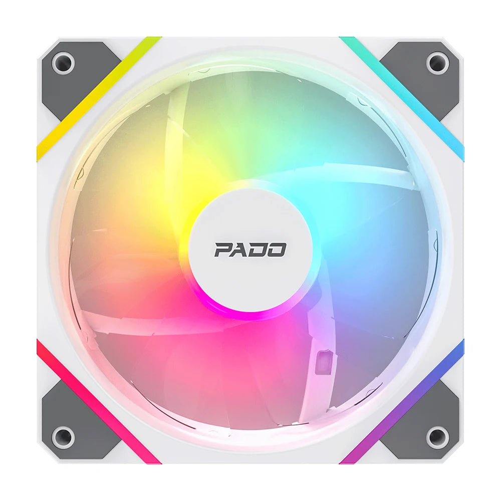 Aigo Pado G12 Computer Case Fan Forward Reverse Ventoinha PC 120mm RGB Fan 4pin PWM CPU Cooling Fan 3pin5v Argb 12cm Ventilador