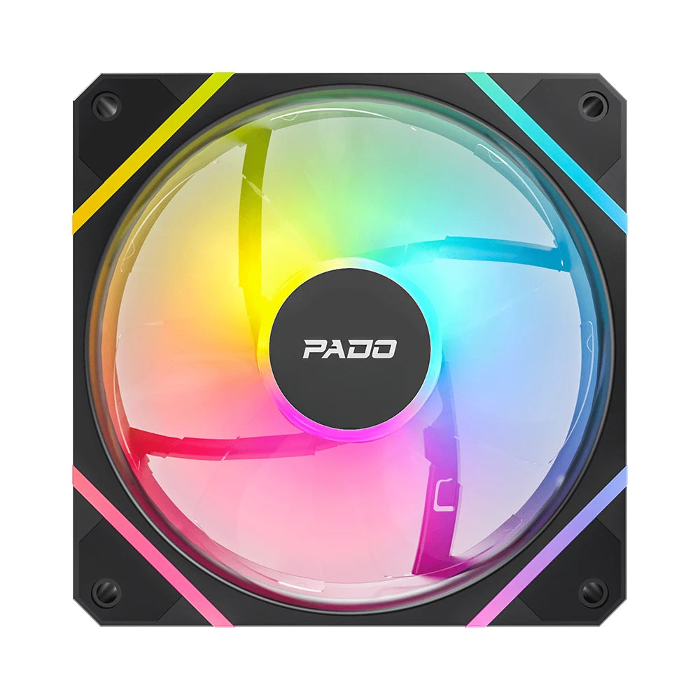 Aigo Pado G12 Computer Case Fan Forward Reverse Ventoinha PC 120mm RGB Fan 4pin PWM CPU Cooling Fan 3pin5v Argb 12cm Ventilador